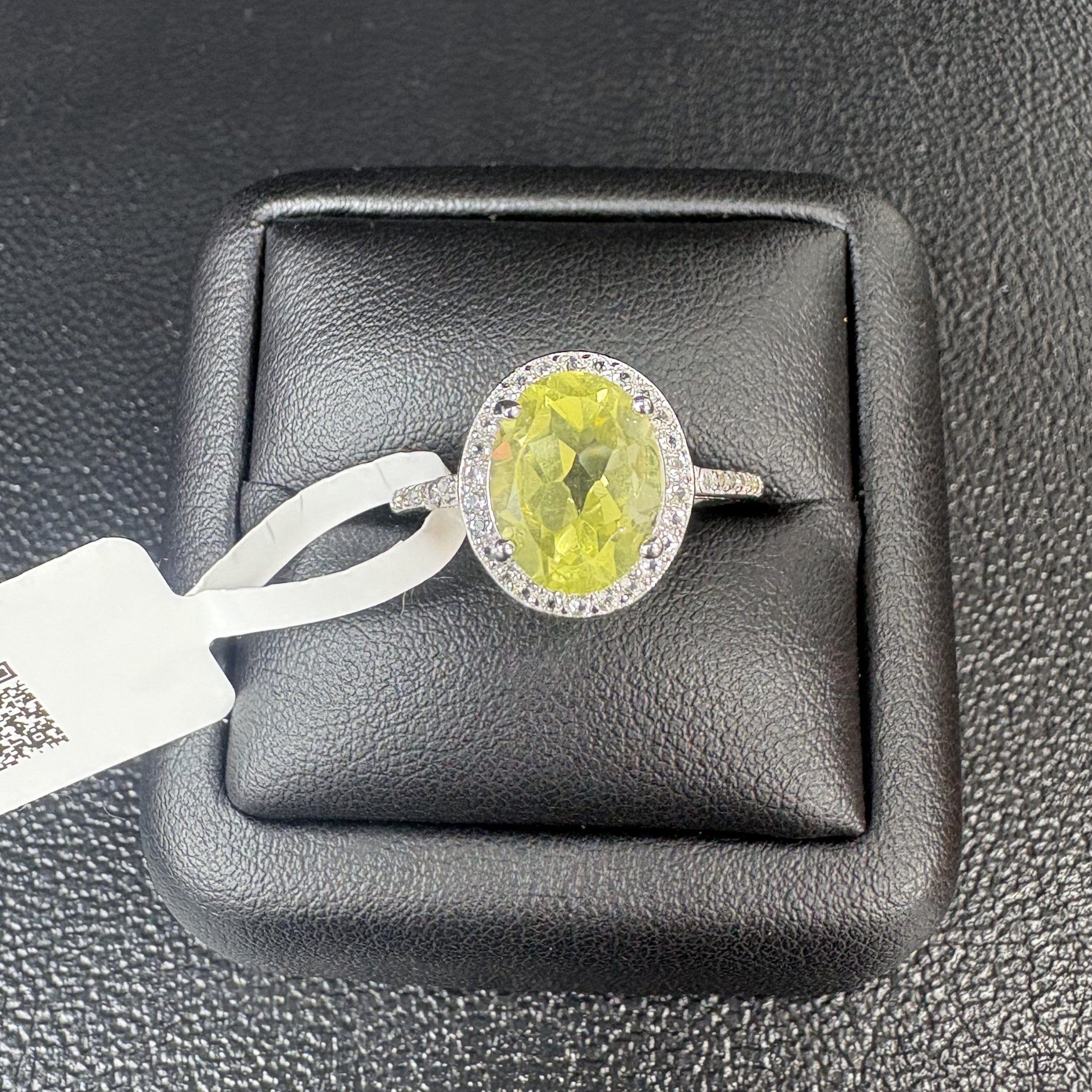 Natural Lemon Quartz and Natural White Topaz Ring - November Birthstone