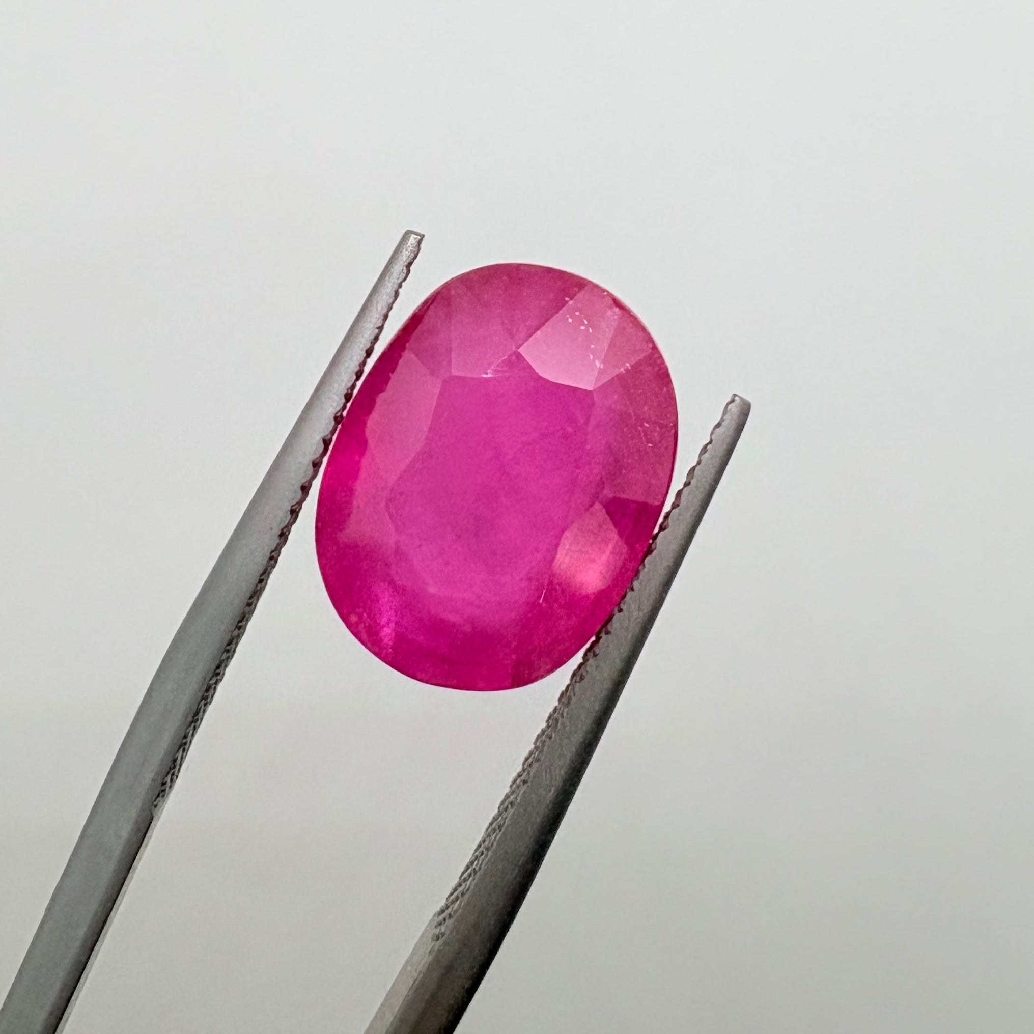 Natural Ruby from Mozambique – Loose Oval Gemstone, Pinkish