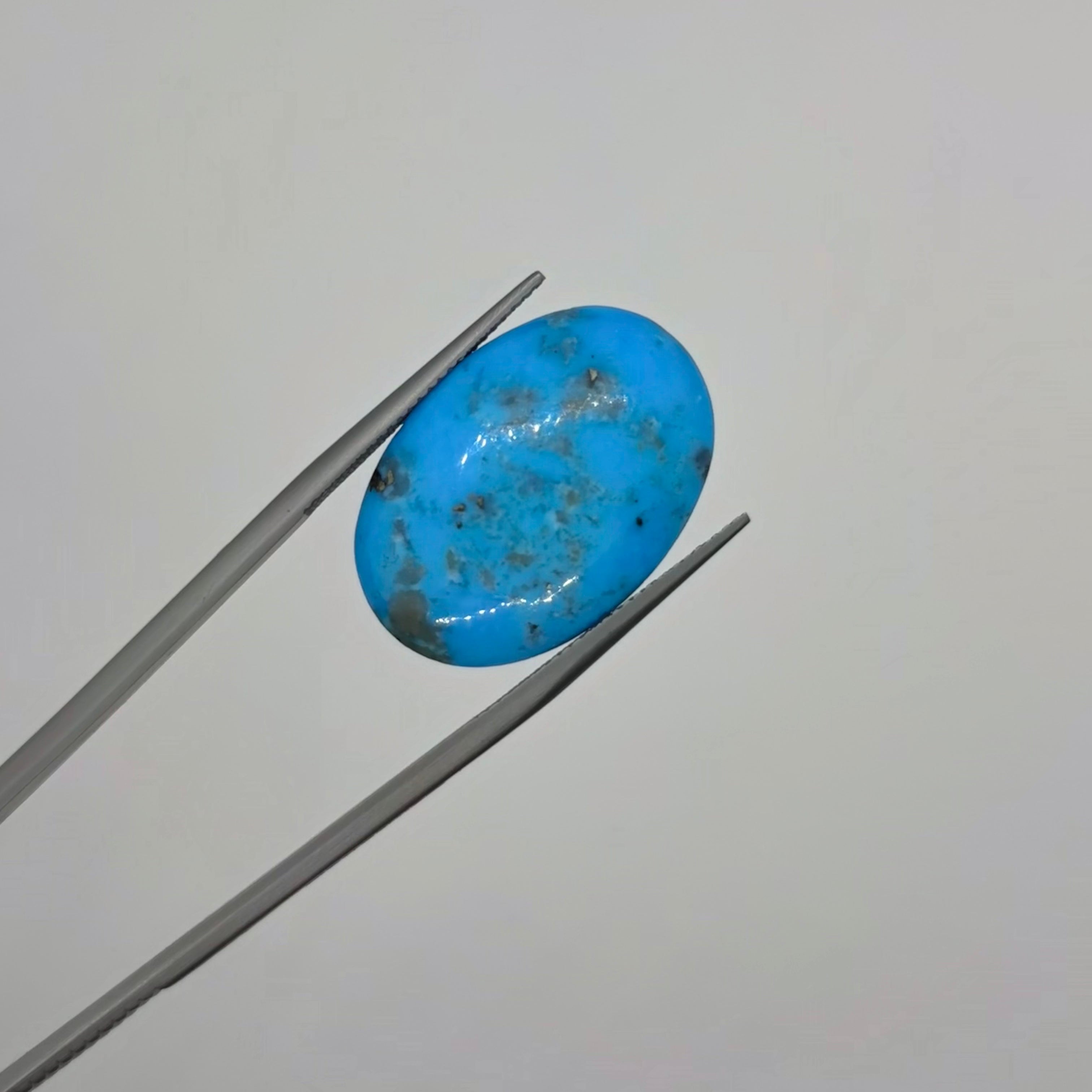 Natural Turquoise Gemstone – Loose Blue Stone, Oval shape