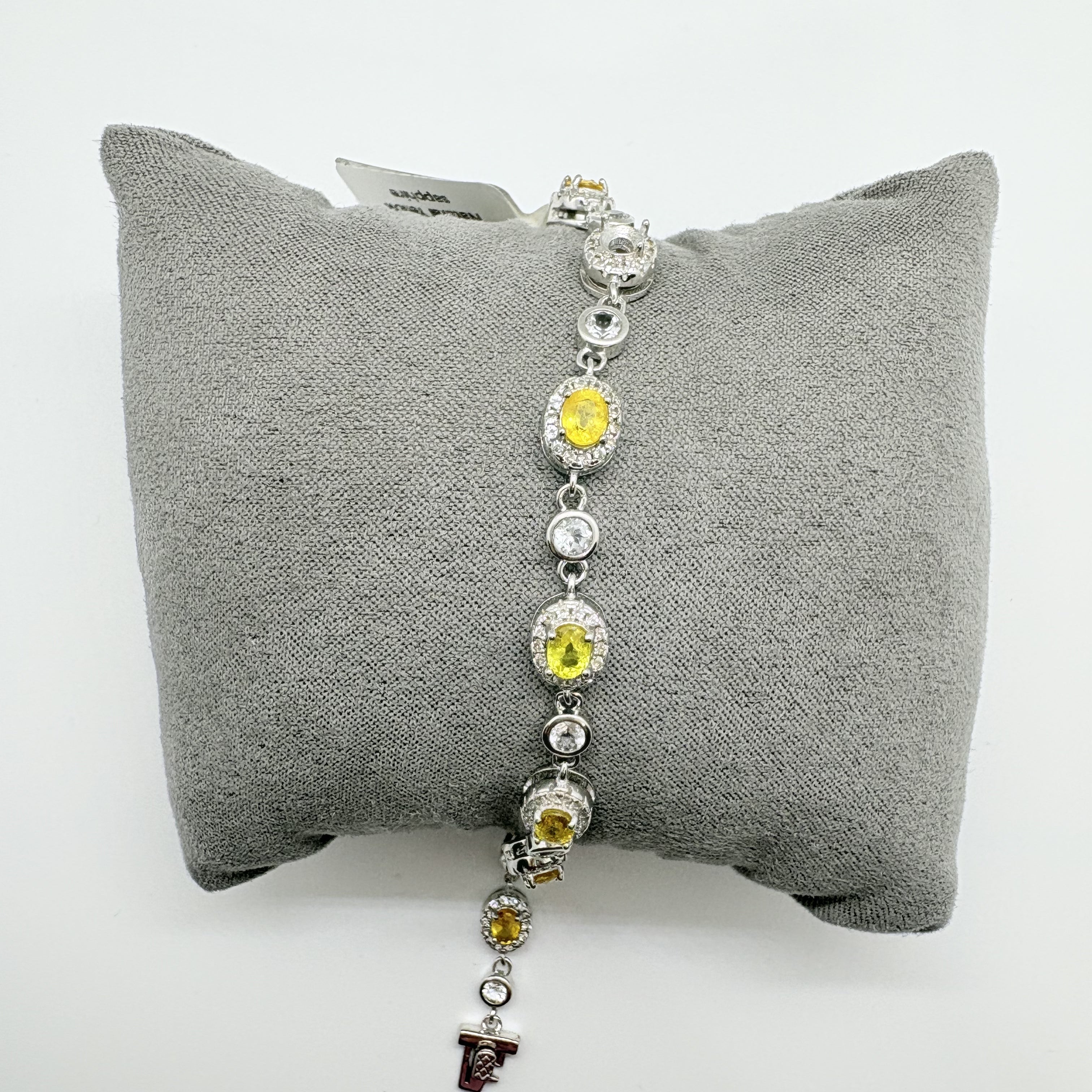 Natural Yellow Sapphire Bracelet | Natural Gemstone in 925 Sterling Silver | Handmade Jewelry