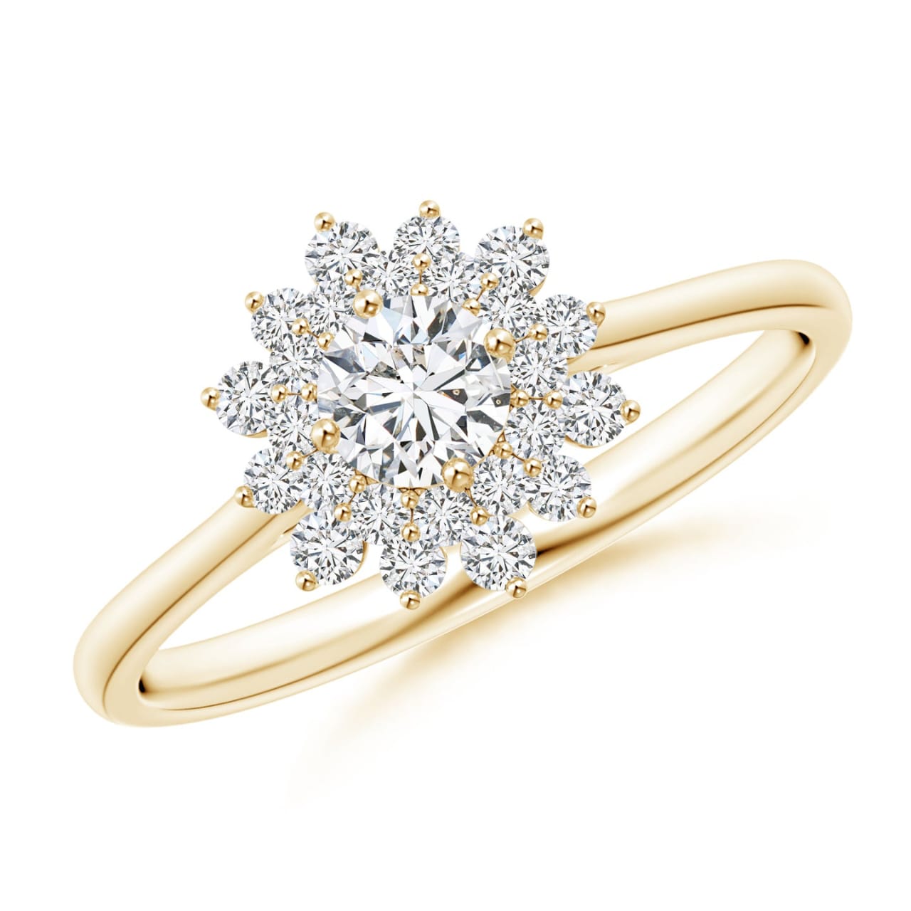 Diamond Round Engagement Ring