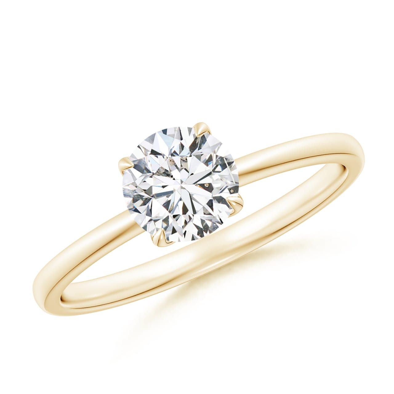 Diamond Solitaire Yellow Gold Engagement Ring