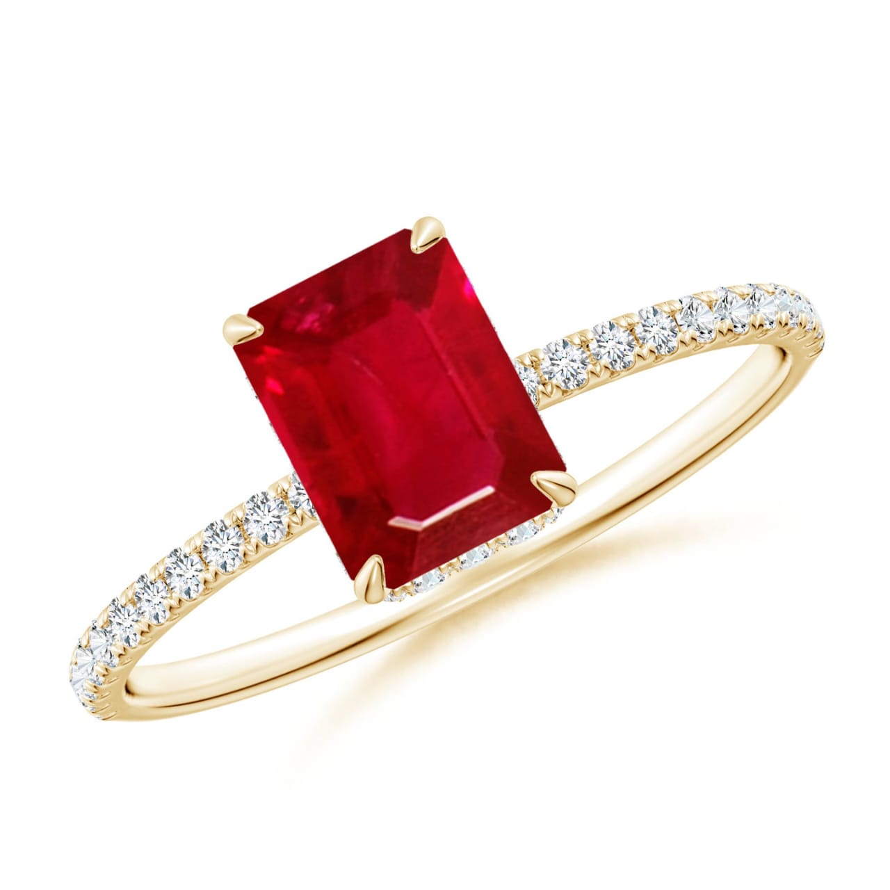 Ruby Diamond Engagement Ring